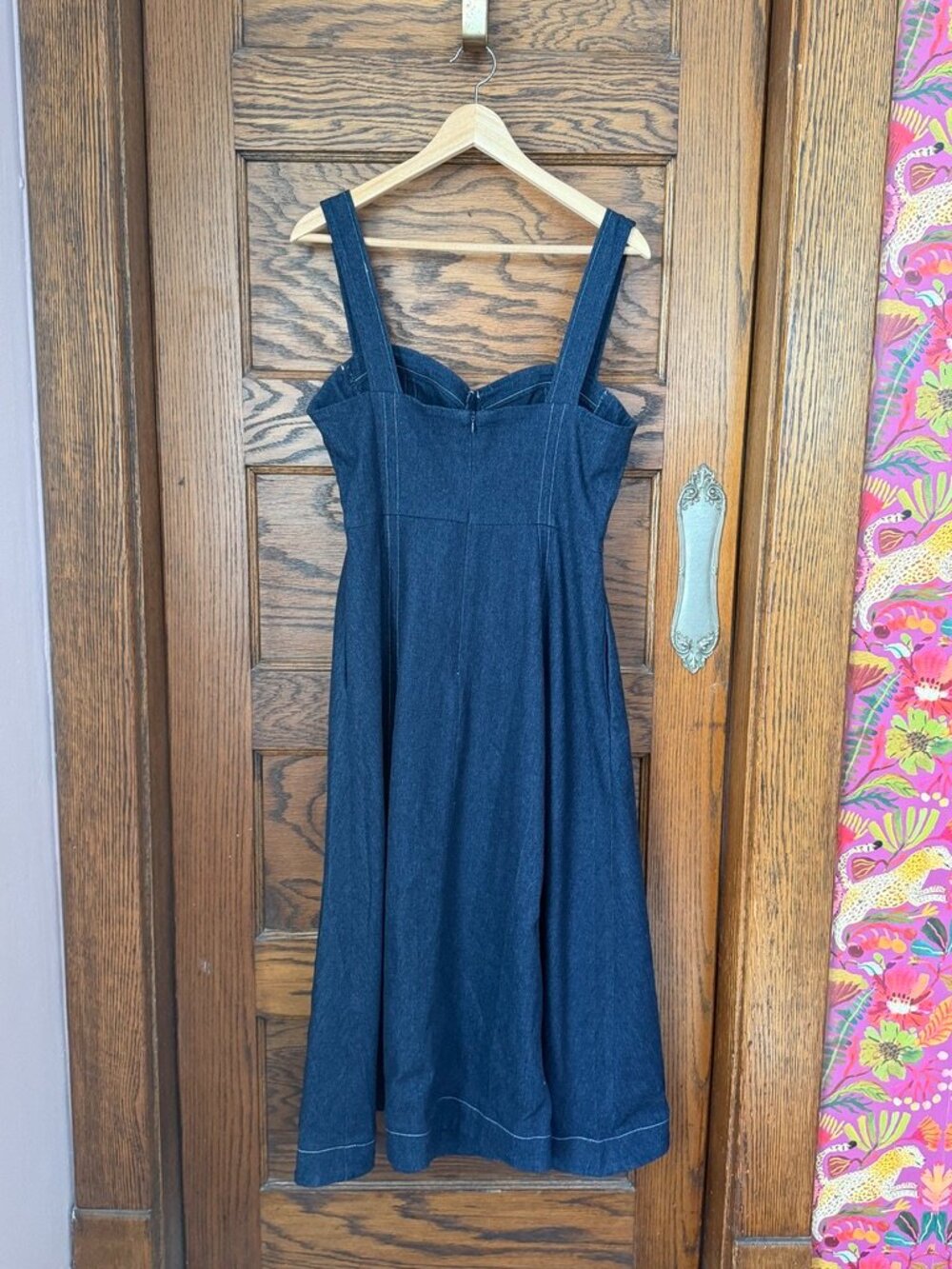 VICI Collection Rey Bustier Bodice Denim Midi Dress - Picture 5 of 8